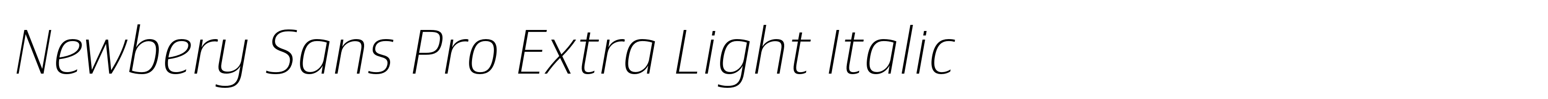 Newbery Sans Pro Extra Light Italic